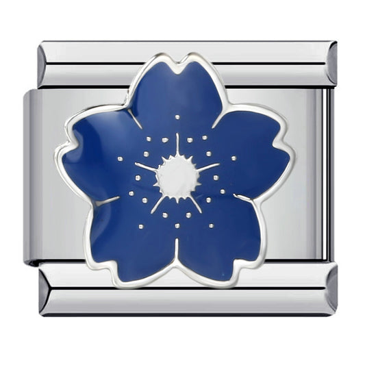 Fleur Bleu, sur argent